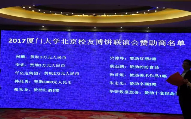 “博餅”是閩南地區(qū)有的傳統(tǒng)形式歡慶，此次活動以這種形式向母校致以美優(yōu)的祝福，也寄托著各地廈人永久母校情和青春回憶的活動。